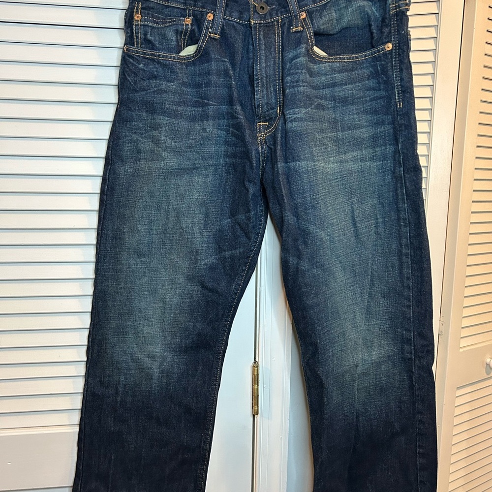American Eagle Outfitters Blue Relaxed Straight Jeans